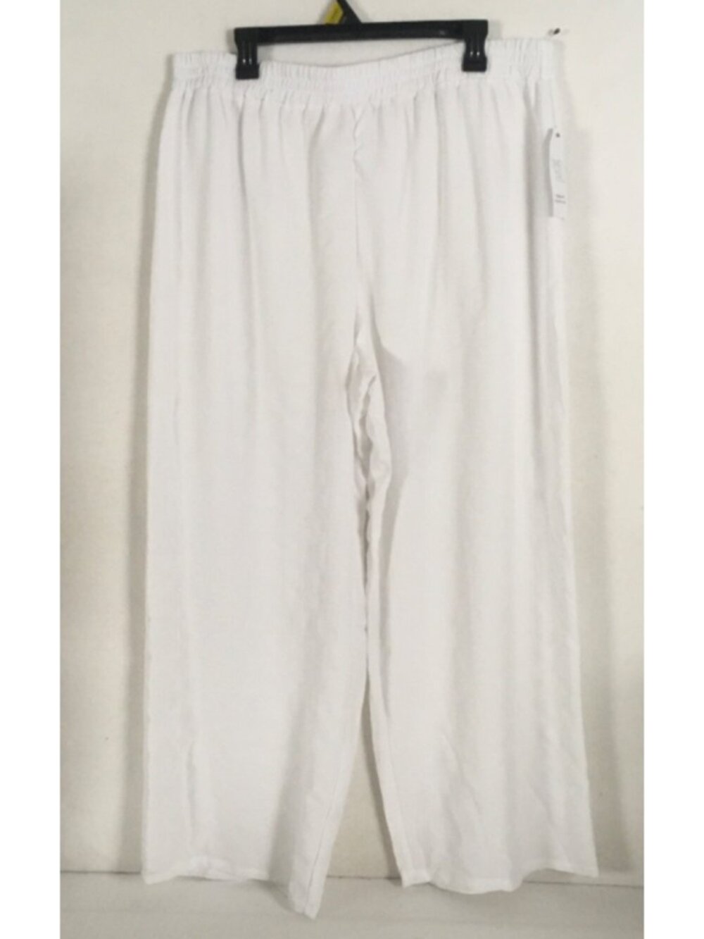 No Boundaries Pull On Pants Size 1X 16W to 18W White Elastic Waist Wide Leg New